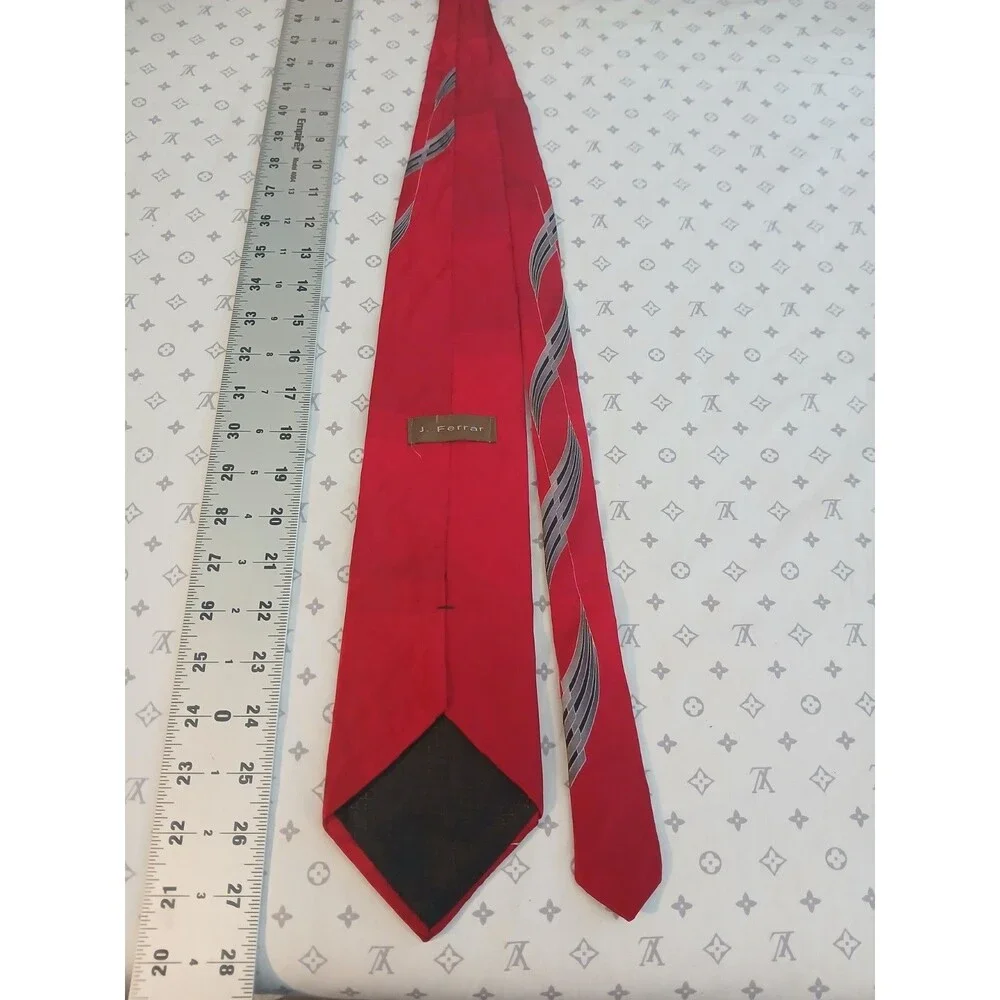 J Ferrar Mens Formal Necktie 100% Imported Silk 59